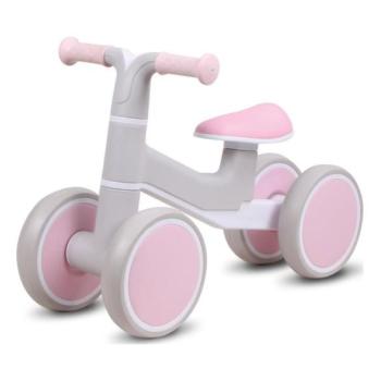 Buddy Toys Tolós bicikli KVADROLET szürke/rózsaszín  kép