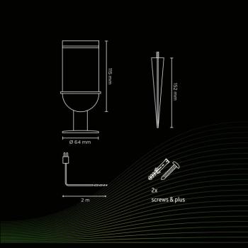 Calex Smart Outdoor Gardenspot reflektor, CCT, RGB kép