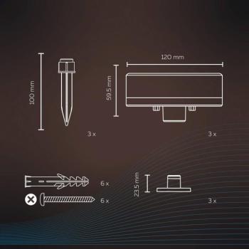 Calex Smart Outdoor Ground Spot, CCT RGB 3-fényű. kép