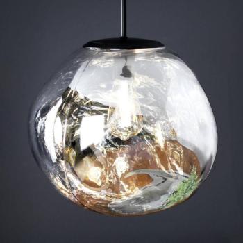 Canopus függőlámpa, ezüst színű, Ø 36 cm, üveg, E27 kép