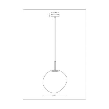 Canopus függőlámpa, lila, Ø 36 cm, üveg, E27 kép