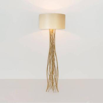 Capri állólámpa, arany/ecru, magasság 155 cm, kalapált vas, állólámpa, kép