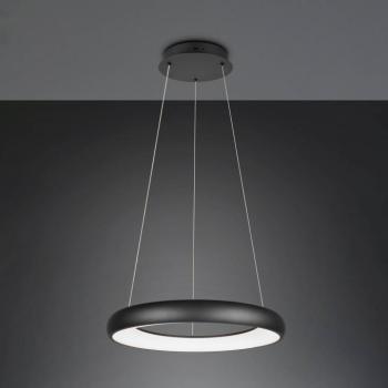 Cardona LED függőlámpa, Ø 62 cm, fekete, CCT, fém kép