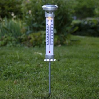 Celsius LED napelemes lámpa, külső hőmérő kép