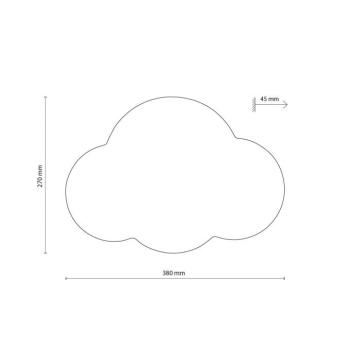 Cloud fali lámpa, bézs, acél, indirekt fény, 38 x 27 cm kép