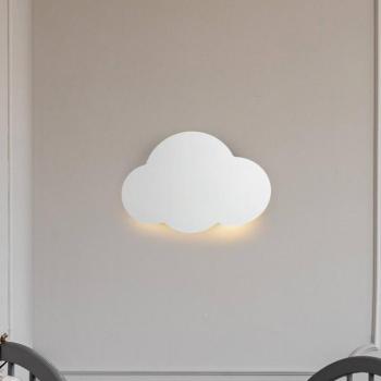 Cloud fali lámpa, fehér, acél, indirekt fény, 38 x 27 cm kép
