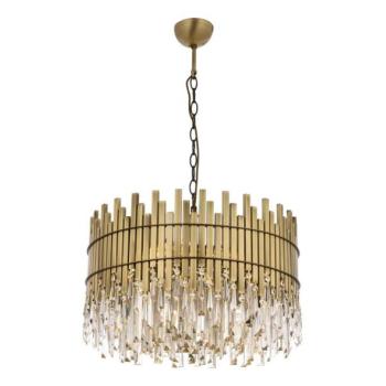  CRYSTALLINE láncos csillár 8xE27/40W/230V, átmérő 60 cm, sárgaréz  kép