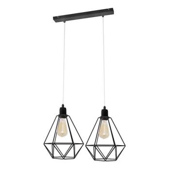  Csillár KARO 2xE27/15W/230V fekete  kép