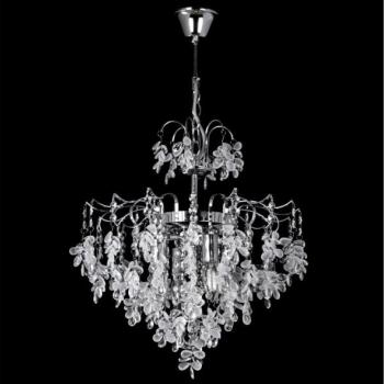  Csillár láncon 4xE14/60W/230V átm. 40 cm fényezett króm  kép