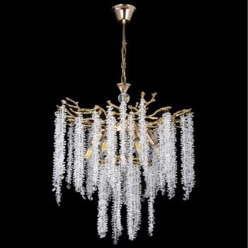 Csillár láncon 6xE14/60W/230V átm. 53 cm arany  kép