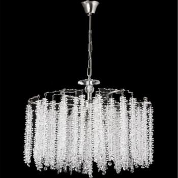  Csillár láncon 7xE14/60W/230V átm. 54 cm fényezett króm  kép