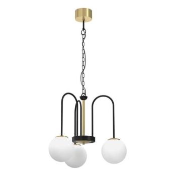  Csillár láncon CAMBRIDGE 3xE14/60W/230V fekete/sárgaréz  kép