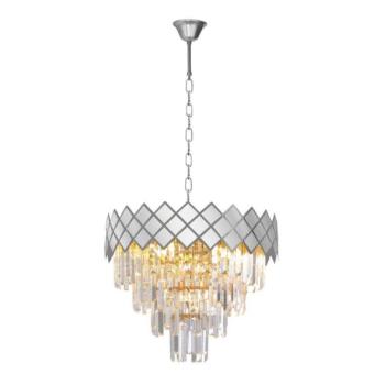  Csillár láncon CARISMA 9xE14/40W/230V matt króm  kép