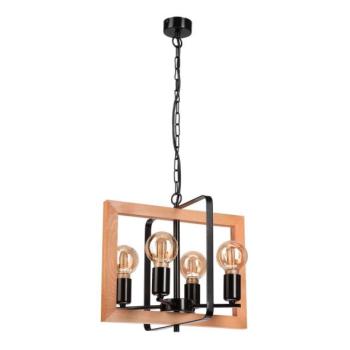  Csillár láncon CEDRIC 4xE27/60W/230V bükkfa/barna  kép