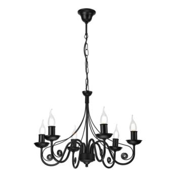  Csillár láncon DONATO 6xE14/40W/230V fekete  kép