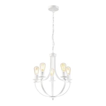  Csillár láncon GINA 5xE27/60W/230V fehér  kép