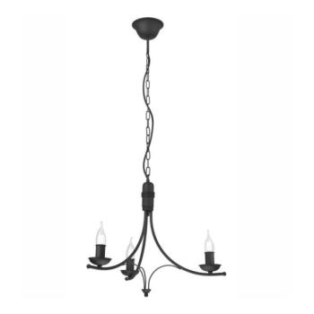  Csillár láncon LUCY 3xE14/60W/230V fekete  kép