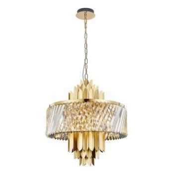  Csillár láncon MARGOT 9xE14/40W/230V átm. 55 cm arany  kép