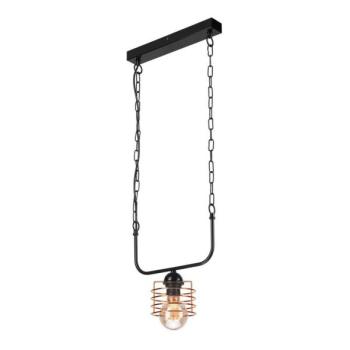  Csillár láncon MORGAN 1xE27/60W/230V fekete/réz  kép