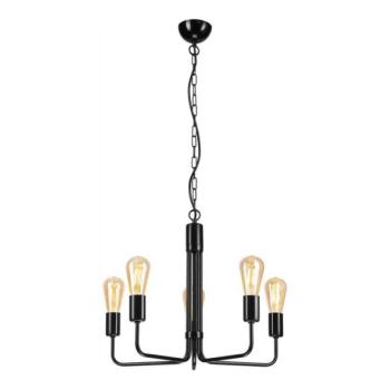  Csillár láncon TIFFANY 5xE27/60W/230V fekete  kép