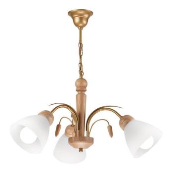  Csillár láncon TULIP 3xE27/60W/230V Tölgy  kép