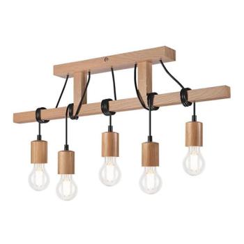  Csillár LEON 5xE27/60W/230V tölgy  kép