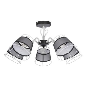  Csillár rúdon 5xE27/60W/230V fehér/fekete  kép