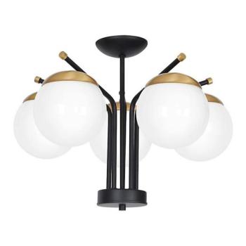  Csillár rúdon CARINA 5xE14/40W/230V fekete  kép