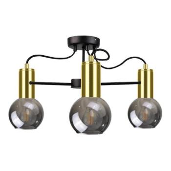  Csillár rúdon LIVA 3xE27/60W/230V fekete/arany  kép