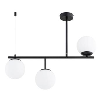  Csillár rúdon LUNA 3xE14/10W/230V fekete  kép