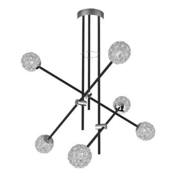  Csillár rúdon PAKSOS 6xG9/5W/230V fekete  kép