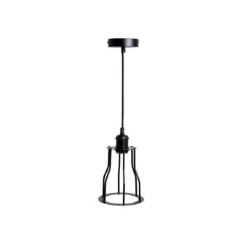  Csillár zsinóron 1xE27/60W/230V átm. 15 cm fekete  kép