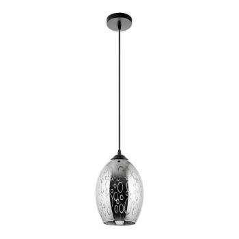  Csillár zsinóron 1xE27/60W/230V átm. 16 cm fekete  kép