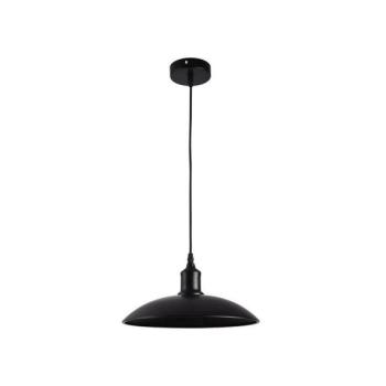  Csillár zsinóron 1xE27/60W/230V átm. 29 cm fekete  kép