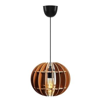 Csillár zsinóron 1xE27/60W/230V barna átm. 20 cm  kép
