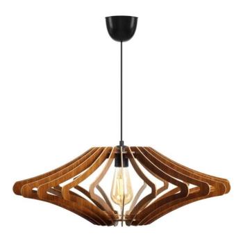  Csillár zsinóron 1xE27/60W/230V barna átm. 59 cm  kép