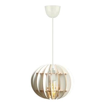  Csillár zsinóron 1xE27/60W/230V fehér átm. 20 cm  kép