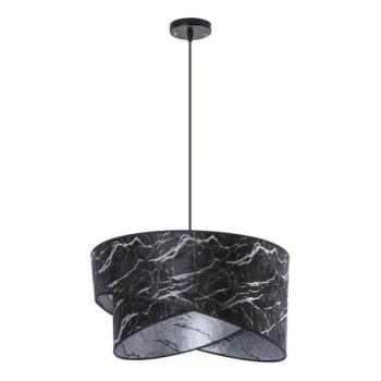  Csillár zsinóron 1xE27/60W/230V fekete/ezüst  kép