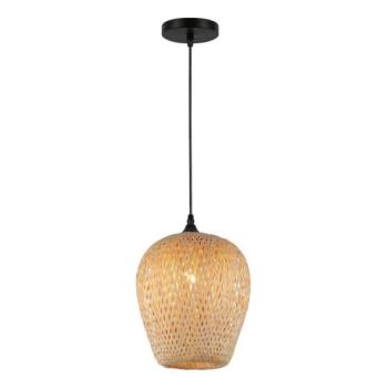  Csillár zsinóron ALMA 1xE27/60W/230V átm. 23 cm bambusz  kép