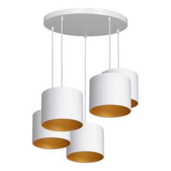  Csillár zsinóron ARDEN 5xE27/60W/230V fehér/arany  kép