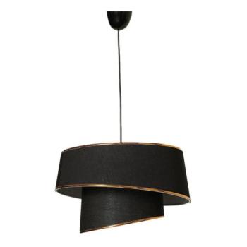  Csillár zsinóron BARETTE 1xE27/60W/230V fekete/réz  kép
