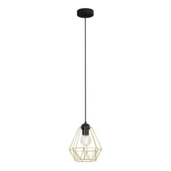  Csillár zsinóron BERGEN 1xE27/60W/230V fekete/arany  kép