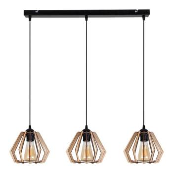  Csillár zsinóron BERGO 3xE27/60W/230V fekete  kép