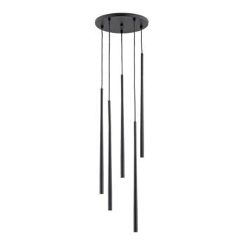  Csillár zsinóron CARMEN 5xG9/40W/230V á. 30 cm fekete  kép