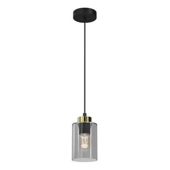  Csillár zsinóron CHIC 1xE27/60W/230V fekete/szürke  kép