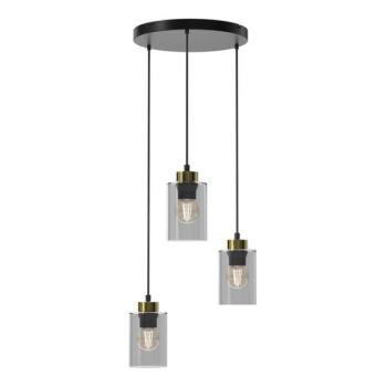  Csillár zsinóron CHIC 3xE27/60W/230V fekete/szürke  kép