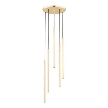  Csillár zsinóron COLLET 5xG9/40W/230V á. 30 cm arany  kép