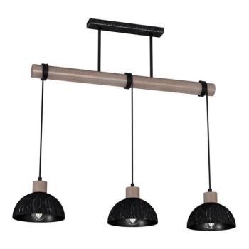  Csillár zsinóron ERIK 3xE27/60W/230V barna/fekete  kép