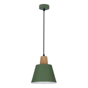 Csillár zsinóron FARO 1xE27/40W/230V zöld/bükkfa  kép