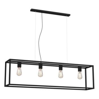  Csillár zsinóron FRAME 4xE27/60W/230V fekete  kép